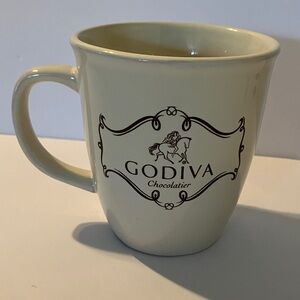 Godiva Cream Mug with Elegant‎ Design